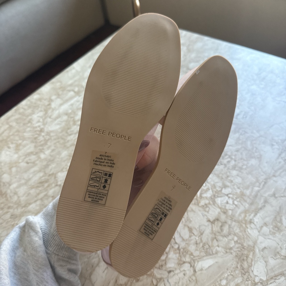 Free People mesh pink ballet flats size 7 - Picture 3 of 5